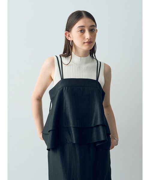 YECCA VECCA（イェッカヴェッカ）の「ハイネックノースリーブニット（ニット/セーター・レディース・ブラック/アイボリー/ダークブラウン・FREE）」の13枚目の写真