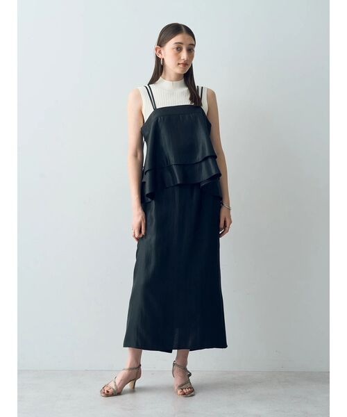 YECCA VECCA（イェッカヴェッカ）の「ハイネックノースリーブニット（ニット/セーター・レディース・ブラック/アイボリー/ダークブラウン・FREE）」の14枚目の写真