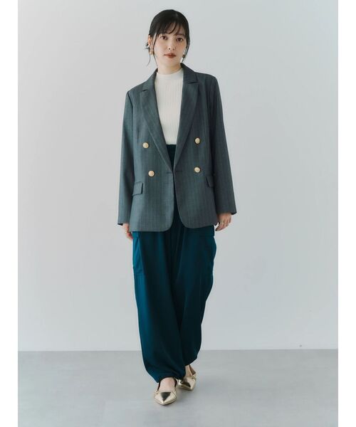 YECCA VECCA（イェッカヴェッカ）の「ハイネックノースリーブニット（ニット/セーター・レディース・ブラック/アイボリー/ダークブラウン・FREE）」の21枚目の写真