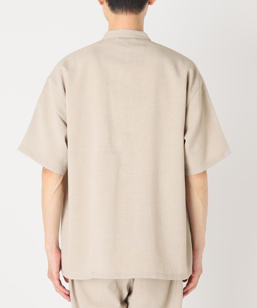 JOURNAL STANDARD relume（ジャーナルスタンダード　レリューム）の「"吸水速乾" TECH DRY バンドカラー 半袖シャツ（シャツ/ブラウス・メンズ・ブラック/アイボリー/オリーブ/クリアブルー・SMALL/MEDIUM/LARGE）」の7枚目の写真