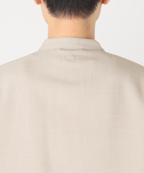 JOURNAL STANDARD relume（ジャーナルスタンダード　レリューム）の「"吸水速乾" TECH DRY バンドカラー 半袖シャツ（シャツ/ブラウス・メンズ・ブラック/アイボリー/オリーブ/クリアブルー・SMALL/MEDIUM/LARGE）」の8枚目の写真