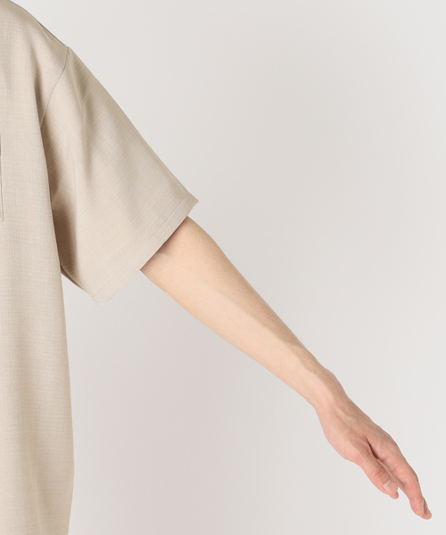 JOURNAL STANDARD relume（ジャーナルスタンダード　レリューム）の「"吸水速乾" TECH DRY バンドカラー 半袖シャツ（シャツ/ブラウス・メンズ・ブラック/アイボリー/オリーブ/クリアブルー・SMALL/MEDIUM/LARGE）」の10枚目の写真