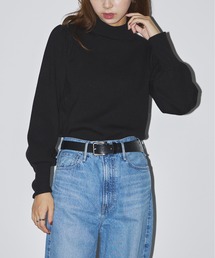 【SETUP7】volume sleeve high neck knit