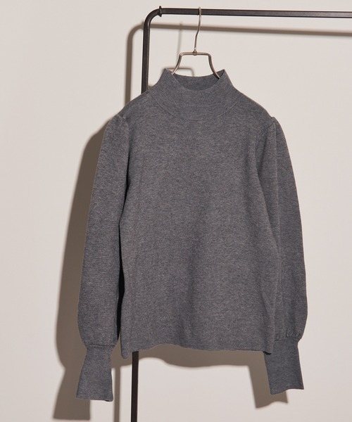 SETUP7(セットアップセブン)の「【SETUP7】volume sleeve high neck knit(ニット/セーター・レディース・ブラック/オフホワイト/チャコールグレー・FREE)」の11枚目の写真