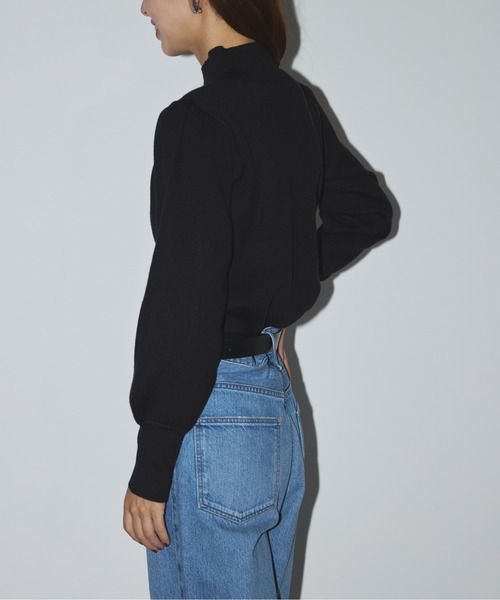 SETUP7(セットアップセブン)の「【SETUP7】volume sleeve high neck knit(ニット/セーター・レディース・ブラック/オフホワイト/チャコールグレー・FREE)」の15枚目の写真