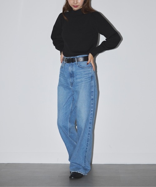 SETUP7(セットアップセブン)の「【SETUP7】volume sleeve high neck knit(ニット/セーター・レディース・ブラック/オフホワイト/チャコールグレー・FREE)」の16枚目の写真