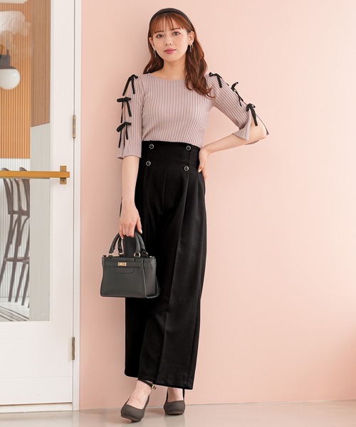 クリアボタンワイドパンツ（その他パンツ）｜ASTORIA ODIER