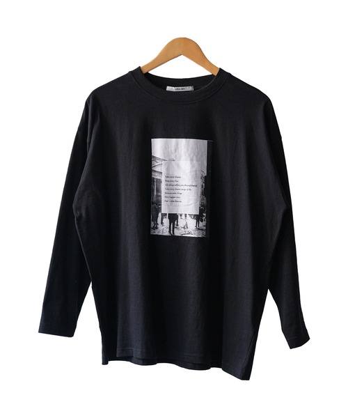 mili an deni（ミリアンデニ）の「フォトプリントロンT（Tシャツ/カットソー・レディース・ネイビー/ブラック/チャコールグレー/オフホワイト・L/M）」の20枚目の写真