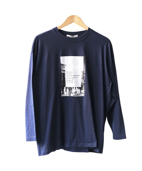 mili an deni（ミリアンデニ）の「フォトプリントロンT（Tシャツ/カットソー・レディース・ネイビー/ブラック/チャコールグレー/オフホワイト・L/M）」の21枚目の写真