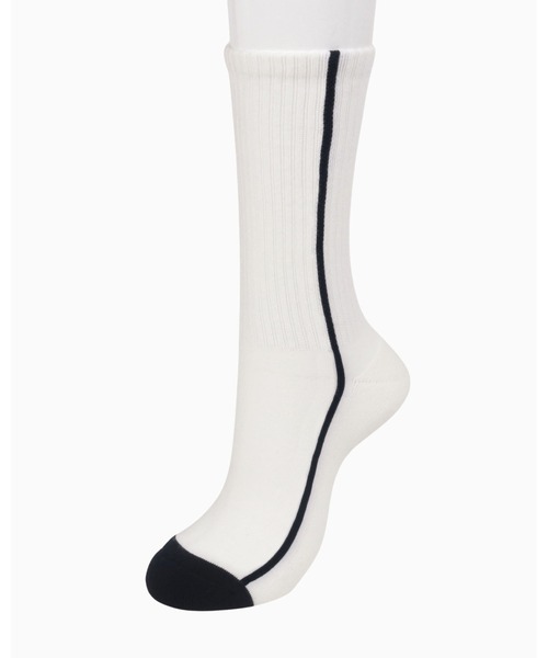 CONVERSE（コンバース）の「CV SOCKS（ソックス/靴下・メンズ・ホワイト×ネイビー・S/M）」の4枚目の写真