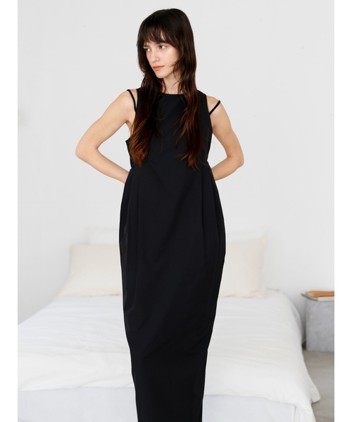 Katrin TOKYO(カトリーントーキョー)の「sleeveless cocoon onepiece(Tシャツ/カットソー・レディース・ホワイト/ブラック・FREE/XS)」の2枚目の写真