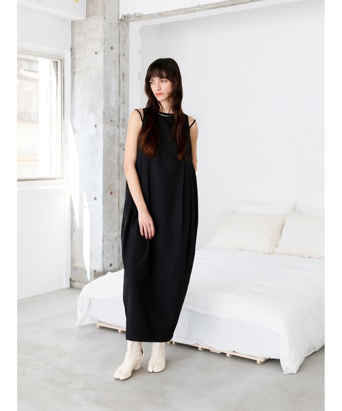 Katrin TOKYO(カトリーントーキョー)の「sleeveless cocoon onepiece(Tシャツ/カットソー・レディース・ホワイト/ブラック・FREE/XS)」の6枚目の写真
