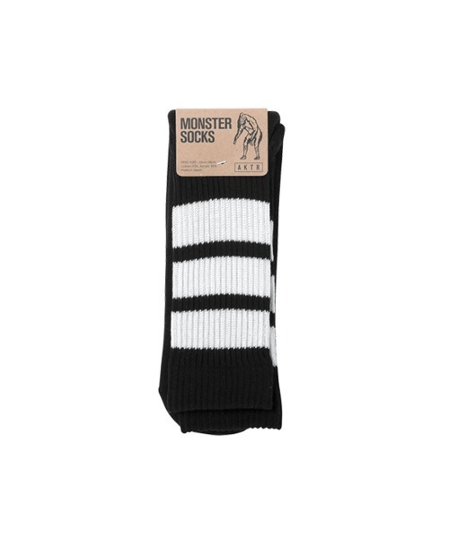 AKTR(アクター)の「AKTR MONSTER SOCKS(アクター モンスターソックス)(ソックス/靴下・メンズ・ネイビー系/ホワイト系/ブラック系/ブルー系・FREE)」の2枚目の写真