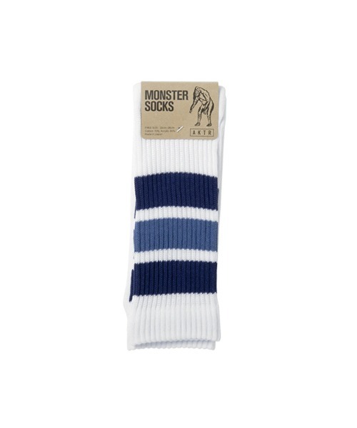 AKTR(アクター)の「AKTR MONSTER SOCKS(アクター モンスターソックス)(ソックス/靴下・メンズ・ネイビー系/ホワイト系/ブラック系/ブルー系・FREE)」の3枚目の写真