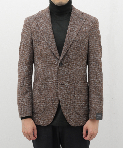 EDIFICE(エディフィス)の「BRERAS(ブレラス) Melange Jersey JKT A4NAPOLITJR017(テーラードジャケット・メンズ・ブラウン系その他・50/48/46/44)」の1枚目の写真