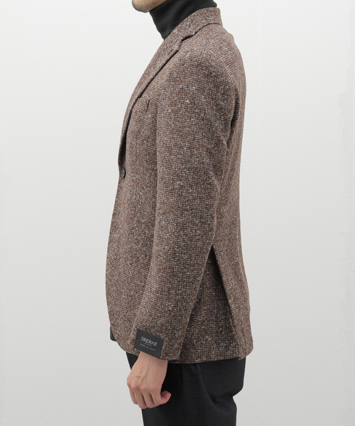EDIFICE(エディフィス)の「BRERAS(ブレラス) Melange Jersey JKT A4NAPOLITJR017(テーラードジャケット・メンズ・ブラウン系その他・50/48/46/44)」の4枚目の写真