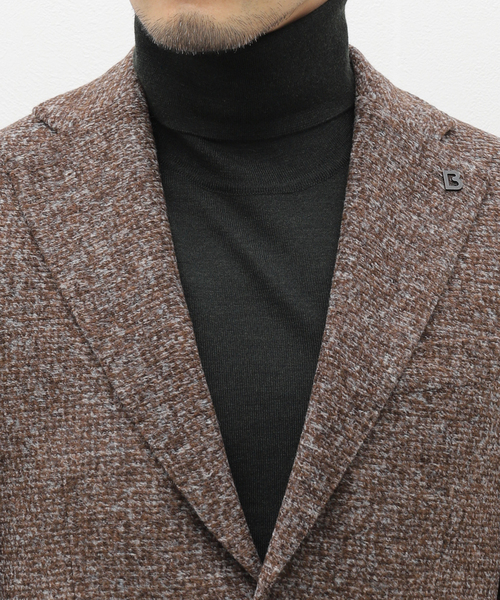 EDIFICE(エディフィス)の「BRERAS(ブレラス) Melange Jersey JKT A4NAPOLITJR017(テーラードジャケット・メンズ・ブラウン系その他・50/48/46/44)」の6枚目の写真