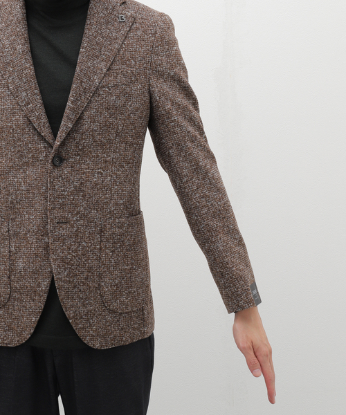 EDIFICE(エディフィス)の「BRERAS(ブレラス) Melange Jersey JKT A4NAPOLITJR017(テーラードジャケット・メンズ・ブラウン系その他・50/48/46/44)」の8枚目の写真