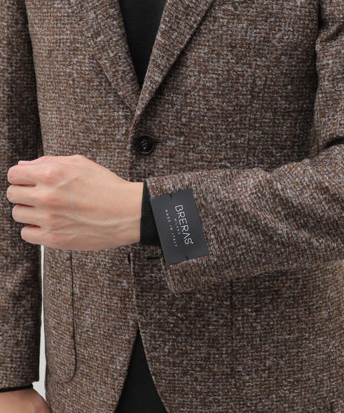 EDIFICE(エディフィス)の「BRERAS(ブレラス) Melange Jersey JKT A4NAPOLITJR017(テーラードジャケット・メンズ・ブラウン系その他・50/48/46/44)」の9枚目の写真