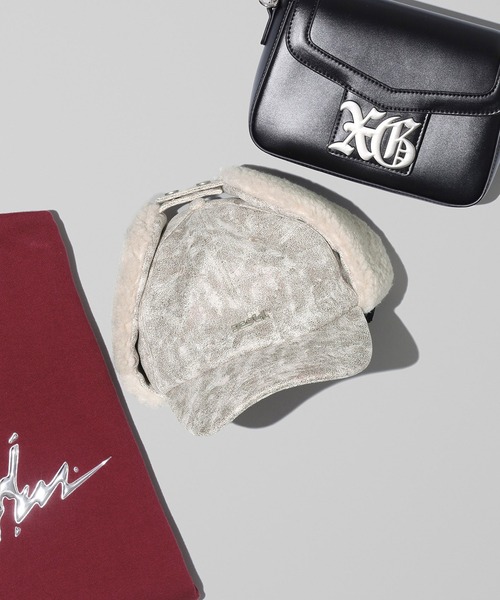 X-girl（エックスガール）の「DOG EAR BOA CAP（キャップ・レディース・ベージュ/ブラック・ONE SIZE）」の4枚目の写真