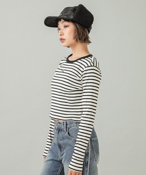 X-girl（エックスガール）の「DOG EAR BOA CAP（キャップ・レディース・ベージュ/ブラック・ONE SIZE）」の9枚目の写真