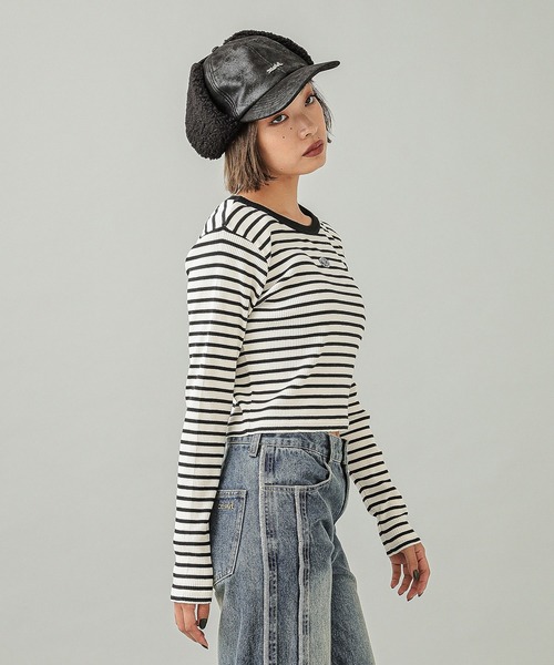 X-girl（エックスガール）の「DOG EAR BOA CAP（キャップ・レディース・ベージュ/ブラック・ONE SIZE）」の10枚目の写真