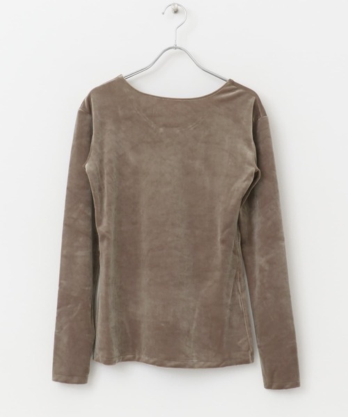 GREYCHORD（グレーコード）の「『別注』GREYCHORD×ROSSO　MIRAベロアカットソー（Tシャツ/カットソー・レディース・ブラック/ベージュ系その他/グレー系その他・1）」の14枚目の写真