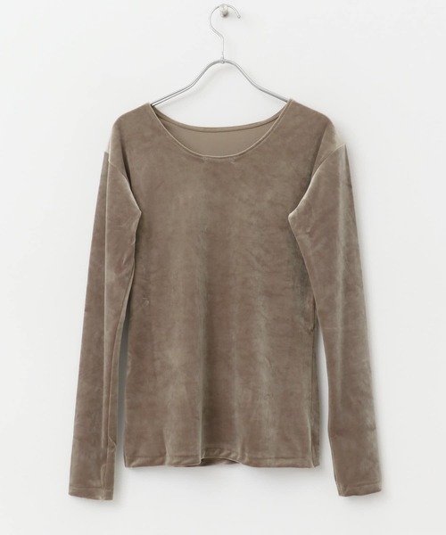 GREYCHORD（グレーコード）の「『別注』GREYCHORD×ROSSO　MIRAベロアカットソー（Tシャツ/カットソー・レディース・ブラック/ベージュ系その他/グレー系その他・1）」の7枚目の写真