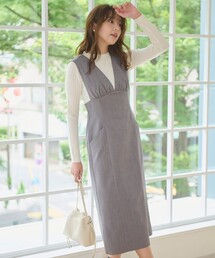 【洗える】美シルエット ジャンパースカート