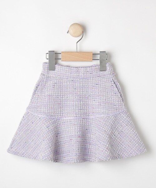 SHOO・LA・RUE（シューラルー）の「【110-140cm】カットツィードフレアスカパン（スカート・キッズ・ブラック/パープル・11/12/13/14）」の3枚目の写真