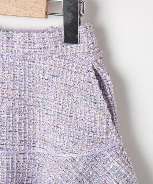 SHOO・LA・RUE（シューラルー）の「【110-140cm】カットツィードフレアスカパン（スカート・キッズ・ブラック/パープル・11/12/13/14）」の6枚目の写真