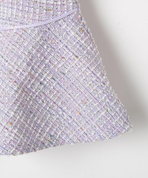 SHOO・LA・RUE（シューラルー）の「【110-140cm】カットツィードフレアスカパン（スカート・キッズ・ブラック/パープル・11/12/13/14）」の7枚目の写真