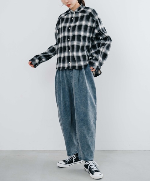 ご*ち様 cvtvlist ユージュアル　パンツ　硫化染め 受注制【Never mind the XU】damage denim pants (3color