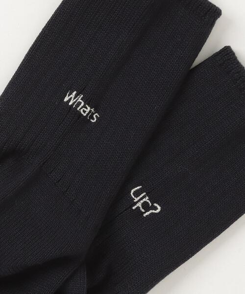 ROSTER SOX(ロスターソックス)の「ROSTER SOX/ロスターソックス What's up? SOCKS メンズ レディース(ソックス/靴下・メンズ・ネイビー/ホワイト/レッド・1/2)」の1枚目の写真