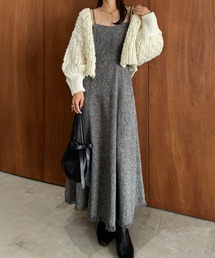 ワンピース/ドレス（グレー/灰色系・ツイード）ファッション通販