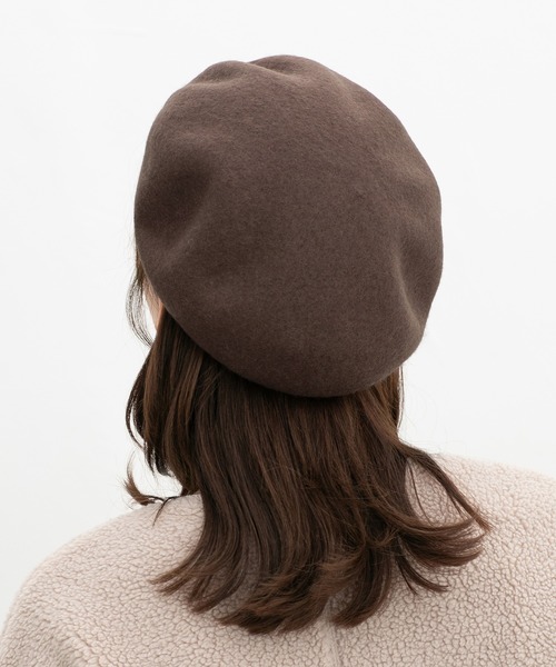 Honeys(ハニーズ)の「ウール混ベレー帽(ハンチング/ベレー帽・レディース・ブラック/グリーン/ブラウン/ベージュ・FREE)」の15枚目の写真