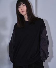 【Nora Lily】MA-1 Sleeve Pullover SWEAT (UNISEX)