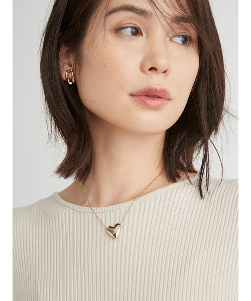 emmi（エミ）の「プランプハートネックレス（ネックレス・レディース・ゴールド/シルバー・FREE）」の4枚目の写真