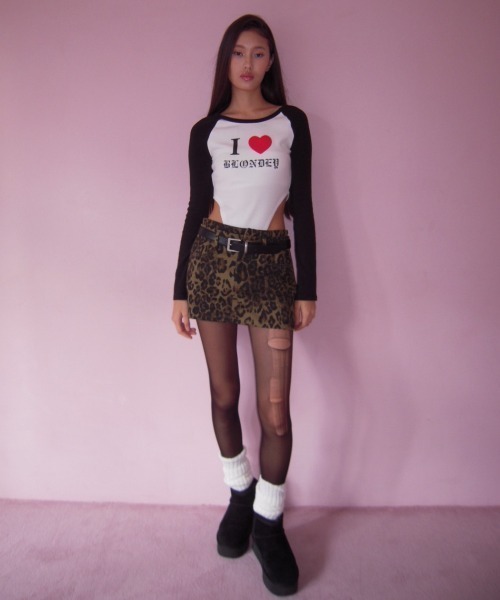 BLONDEY（ブロンディ）の「【インナー付き】レオパードミニスカート（スカート・レディース・ブラウン・MEDIUM/SMALL）」の4枚目の写真