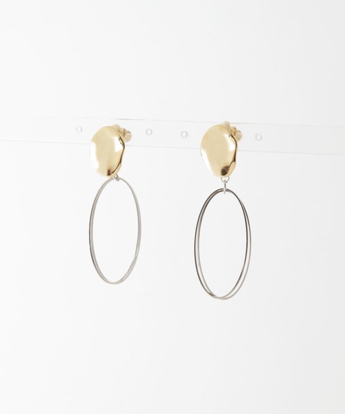 URBAN RESEARCH ROSSO WOMEN（アーバンリサーチ　ロッソ）の「MIXオーバルイヤリング（イヤリング・レディース・ゴールド系その他・FREE）」の3枚目の写真