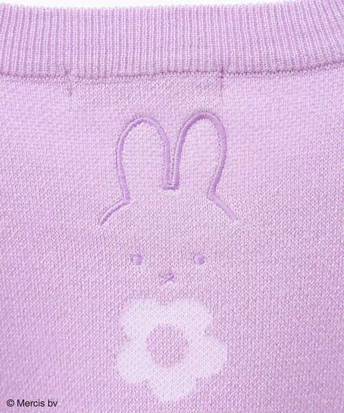 Miffy（ ミッフィー）の「Miffy/フラワージャガードニットプルオーバー（ニット/セーター・レディース・ラベンダー/ホワイト/ピンク/ブラック・FREE）」の12枚目の写真