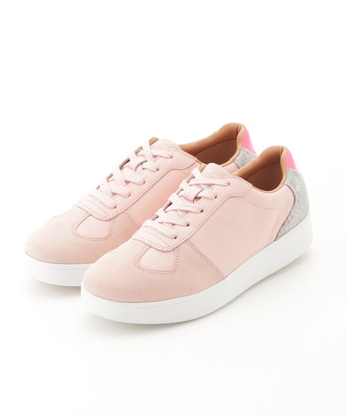 &Bridge(アンドブリッジ)の「Fitflop(フィットフロップ) RALLY LEATHER/FELT/SUEDE PANEL SNEAKERS(スニーカー・レディース・グレー系その他2・30/35/40/45)」の2枚目の写真