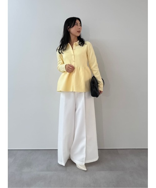 UR'S(ユアーズ)の「ワンタックオーバーワイドパンツ(その他パンツ・レディース・ネイビー/キャメル/ホワイト・S/M/L)」の10枚目の写真