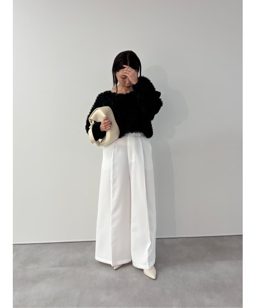 UR'S(ユアーズ)の「ワンタックオーバーワイドパンツ(その他パンツ・レディース・ネイビー/キャメル/ホワイト・S/M/L)」の16枚目の写真