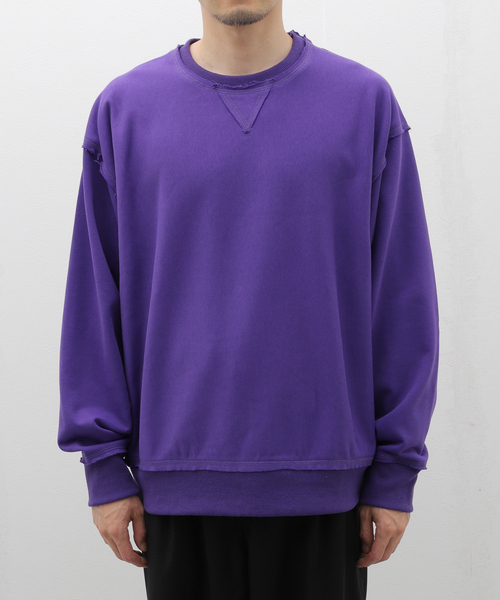 417 EDIFICE（フォーワンセブンエディフィス）の「sportswear / スポーツウェア untrimmedスウェット（スウェット・メンズ・ブラック/チャコールグレー/パープル・MEDIUM/LARGE）」の3枚目の写真