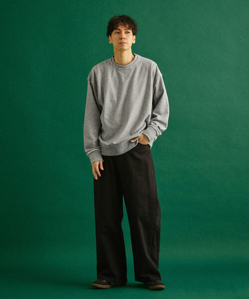 417 EDIFICE（フォーワンセブンエディフィス）の「sportswear / スポーツウェア untrimmedスウェット（スウェット・メンズ・ブラック/チャコールグレー/パープル・MEDIUM/LARGE）」の4枚目の写真