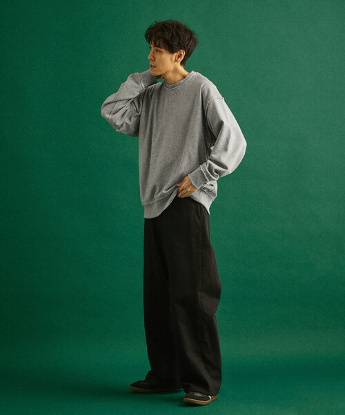 417 EDIFICE（フォーワンセブンエディフィス）の「sportswear / スポーツウェア untrimmedスウェット（スウェット・メンズ・ブラック/チャコールグレー/パープル・MEDIUM/LARGE）」の5枚目の写真