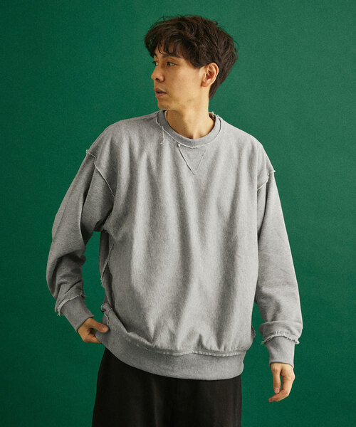 417 EDIFICE（フォーワンセブンエディフィス）の「sportswear / スポーツウェア untrimmedスウェット（スウェット・メンズ・ブラック/チャコールグレー/パープル・MEDIUM/LARGE）」の8枚目の写真