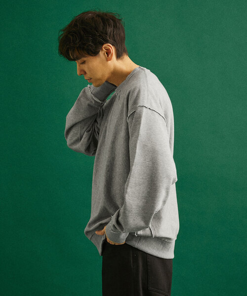 417 EDIFICE（フォーワンセブンエディフィス）の「sportswear / スポーツウェア untrimmedスウェット（スウェット・メンズ・ブラック/チャコールグレー/パープル・MEDIUM/LARGE）」の9枚目の写真