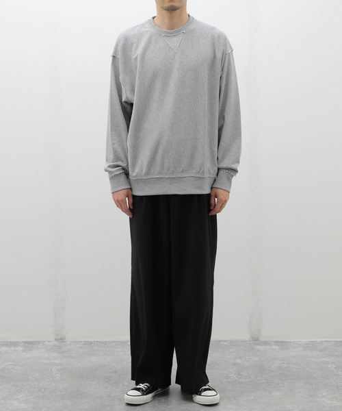 417 EDIFICE（フォーワンセブンエディフィス）の「sportswear / スポーツウェア untrimmedスウェット（スウェット・メンズ・ブラック/チャコールグレー/パープル・MEDIUM/LARGE）」の14枚目の写真